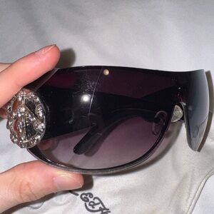 Vintage Ed Hardy Shield Sunglasses Y2K Eagle Skull